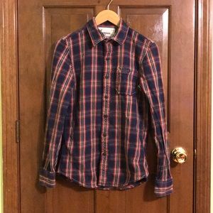 American Eagle Woven Plaid Shirt